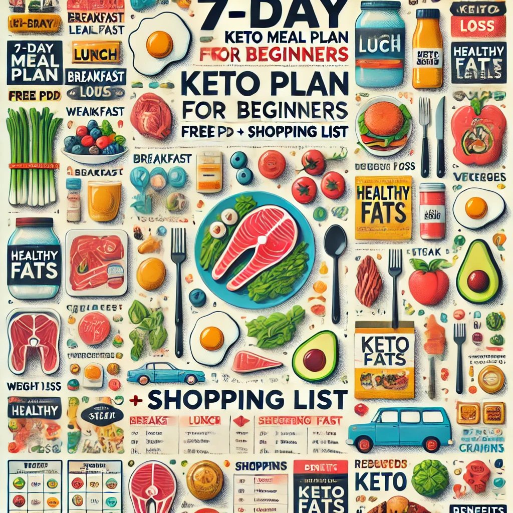 7-Day Keto Meal Plan for Beginners (Free PDF + Shopping List)