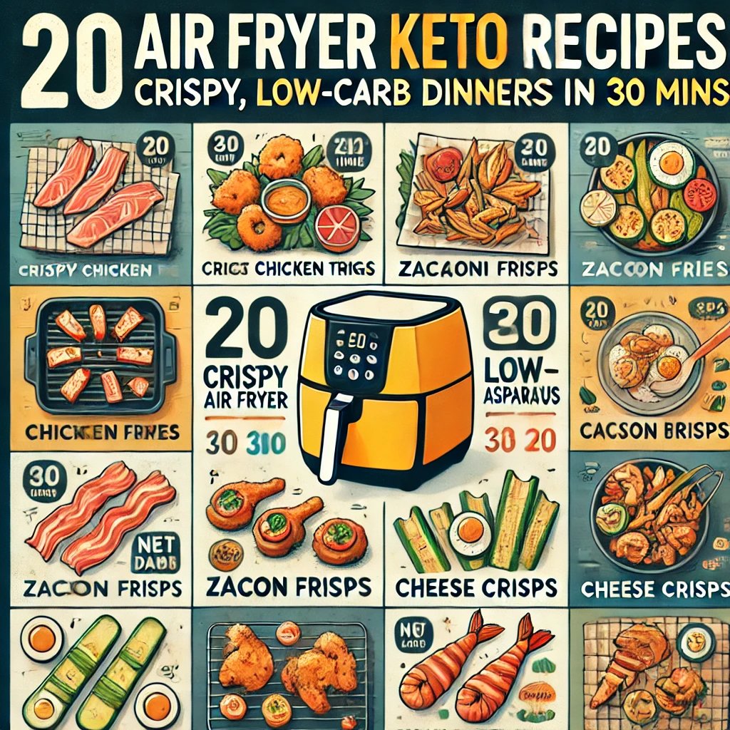 20 Air Fryer Keto Recipes: Crispy, Low-Carb Dinners in 30 Mins