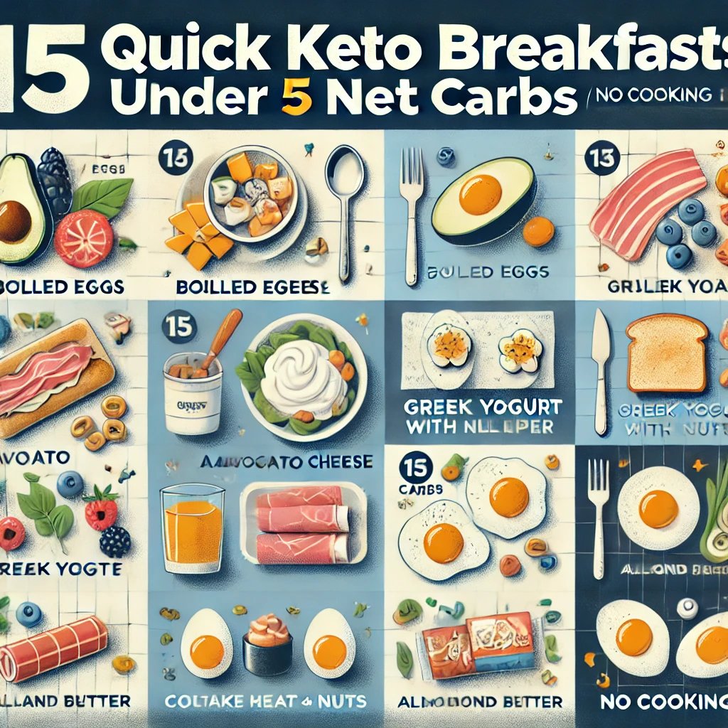 15 Quick Keto Breakfasts Under 5 Net Carbs (No Cooking Required!)